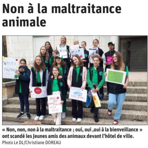 Le Dauphiné-Libéré : Non à la maltraitance animale